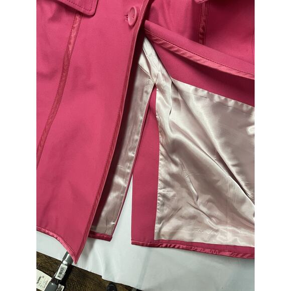 VTG Y2K Banana Republic Pink Trench Coat Womens S Coquette Preppy Chic - Picture 5 of 15